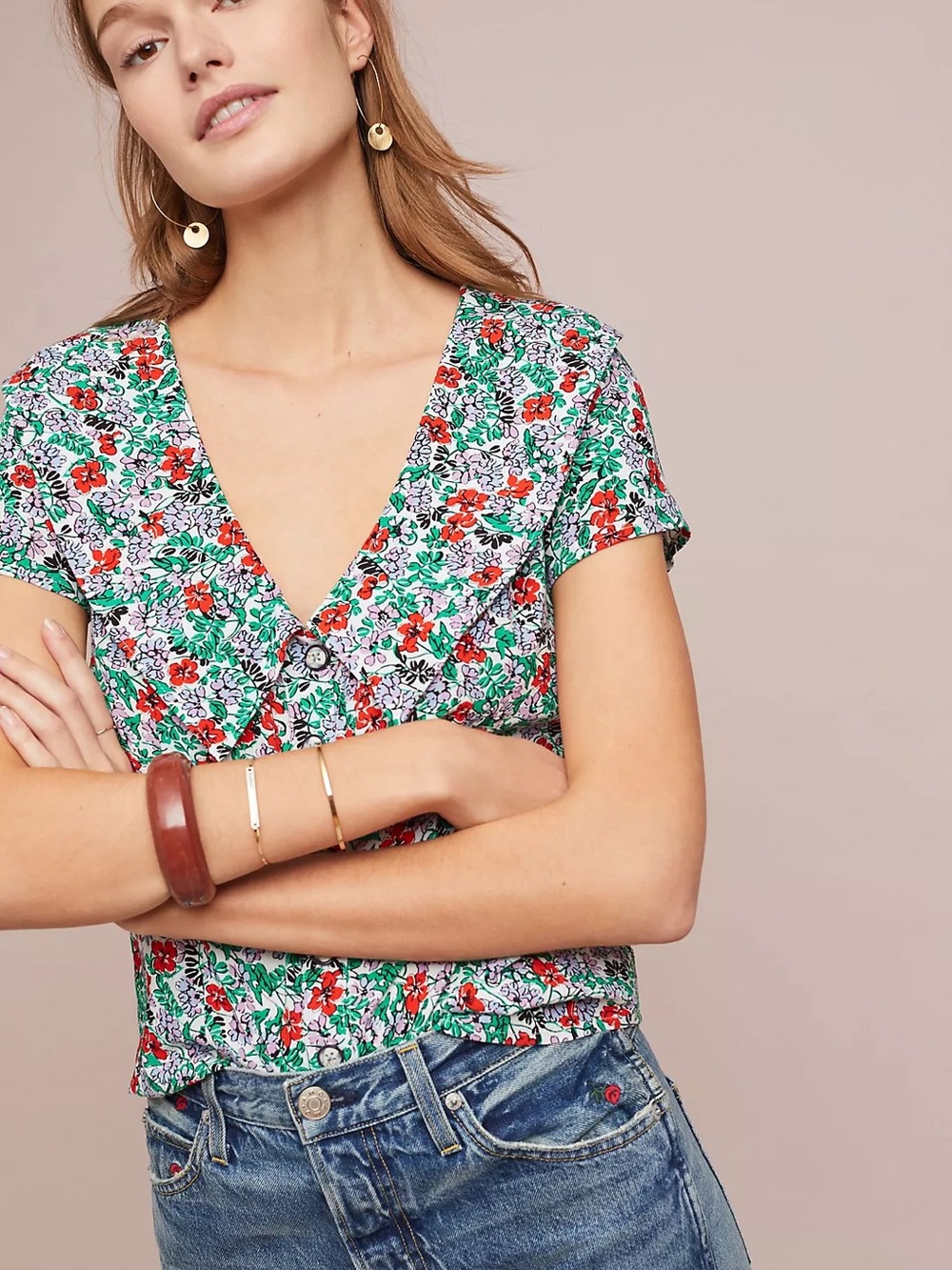 Maeve by Anthropologie Austen Collared Blouse- VGUC Sz 12